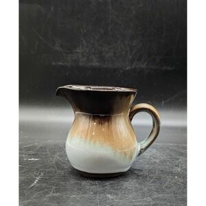 Handmade Peter Pots Studio Art Pottery Brown Creamer Mini Pitcher 8"